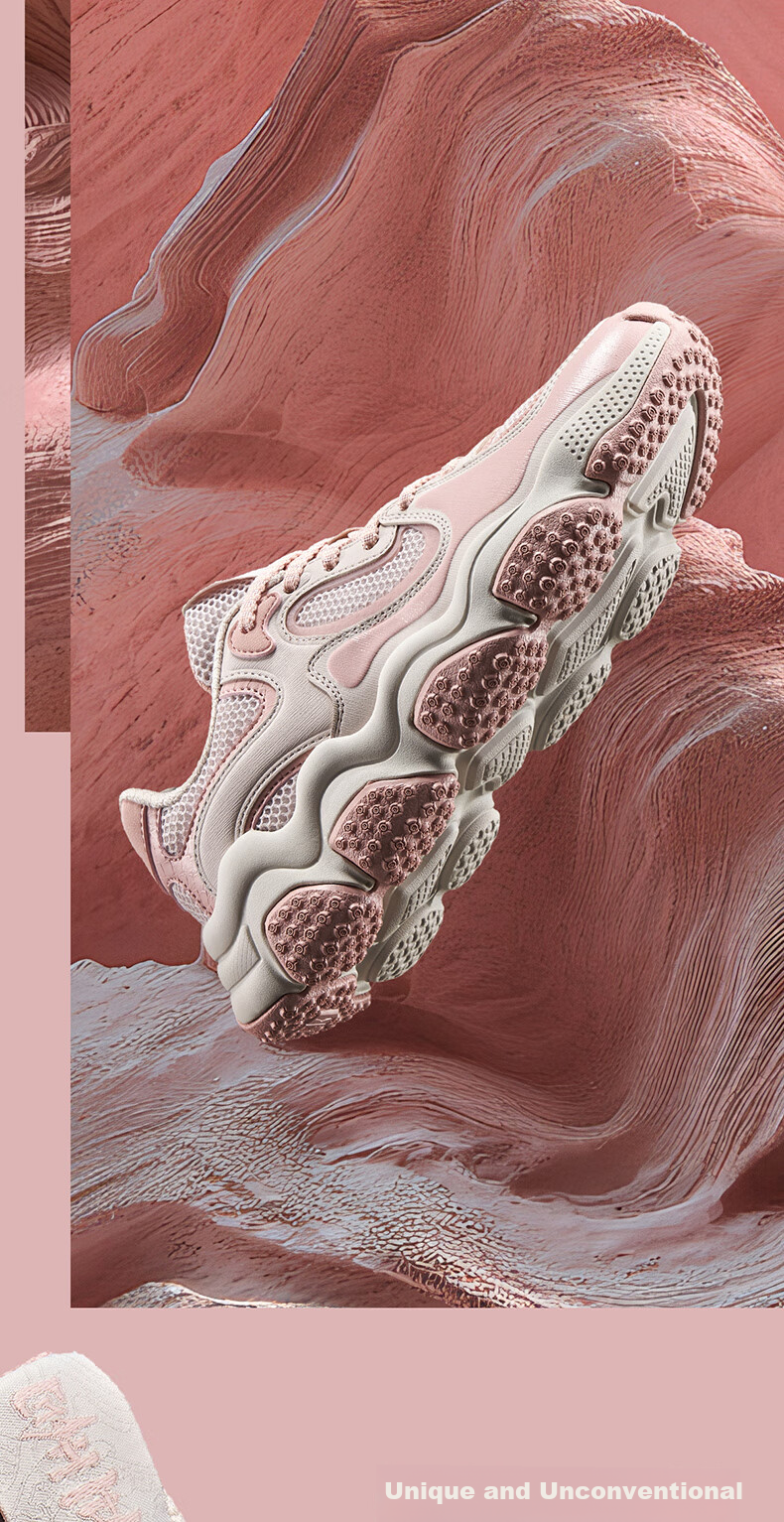 ERKE Casual Shoes, Spring New Retro Bread Shoes, Thick-Soled Sneakers, Fashionable Versatile Dad Shoes, Simple Women's | Xingyue 3
