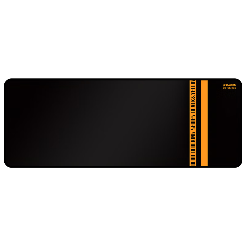 DAREU CB-L8032 Gaming Waterproof Mouse Pad, Large Size, Thickened with Locked Edges, Office Keyboard Computer Desk Mat, Black And Yellow, 800*300*4mm, for VALORANT