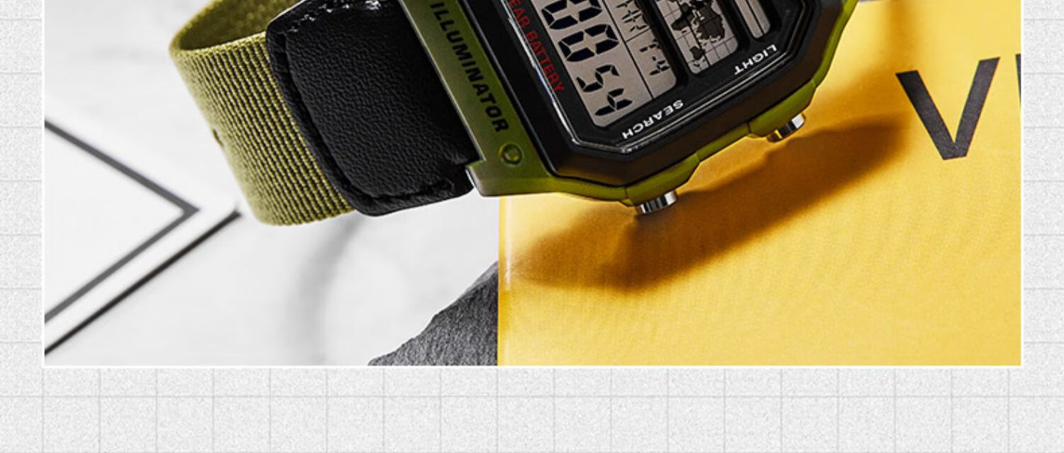 Casio Watch, Men's Retro Small Square Waterproof Sports Digital Watch for Students And Both Sexes, Japanese And Korean Gift, AE-1200WH 18