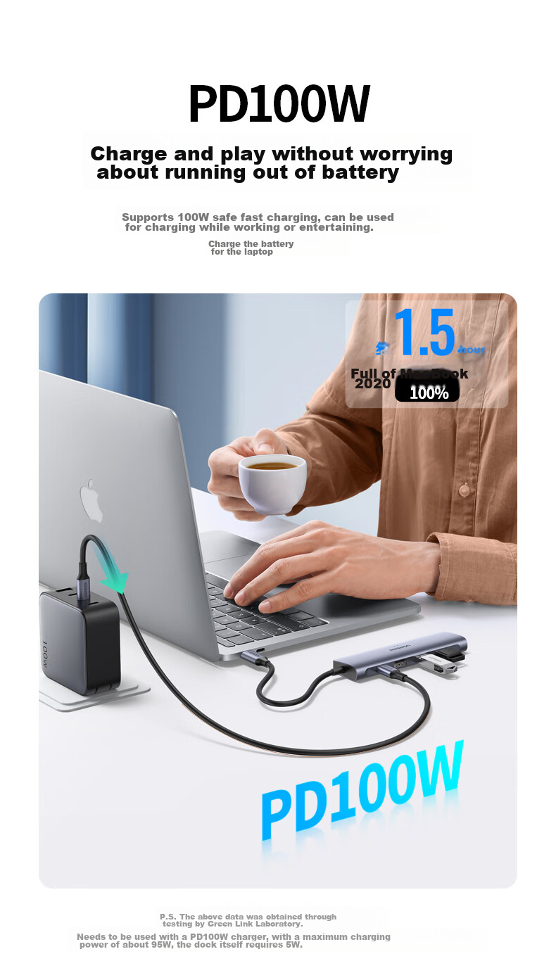 UGREEN Type-C Expansion Dock, 4K 60Hz Hub, USB Multi-Port Adapter, HDMI 2.0 Female Converter, Compatible with Apple Laptops, Mac Computers, IPad Pro, And Smartphones 13