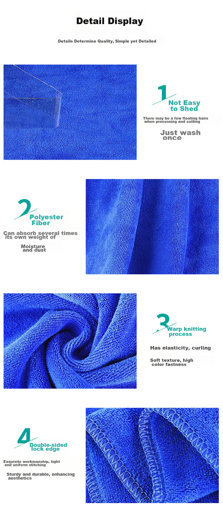 MR Cleaning Cloth 30*60cm*6 Pieces, Household Cleaning Cloth, Commercial Property Cleaning Cloth, Car Washing Glass Cleaning Cloth, Car Wiping Towel 5