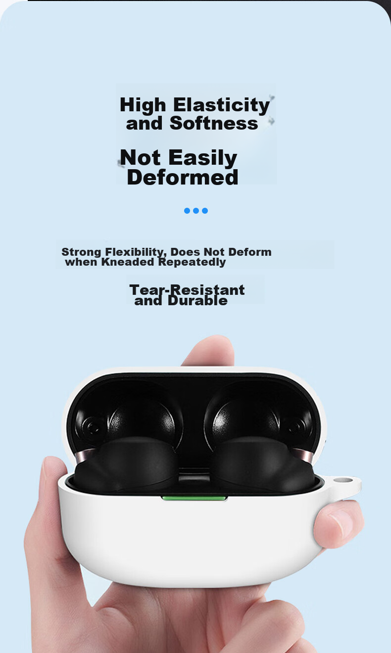 Masentek Earphone Protective Case for Sony WF-C710N Bluetooth Earbuds TPU Soft Silicone Storage Cover Shockproof Transparent 9