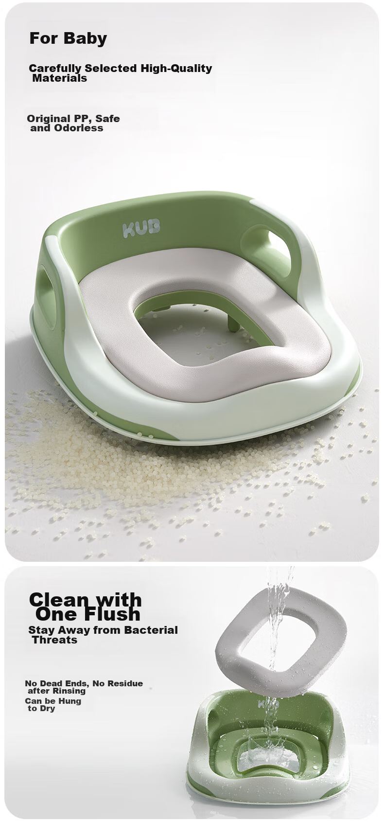 KUB Children's Toilet Seat, Baby Potty Training Ring for Boys And Girls, Infant Toilet Aid, PP Cushio 7