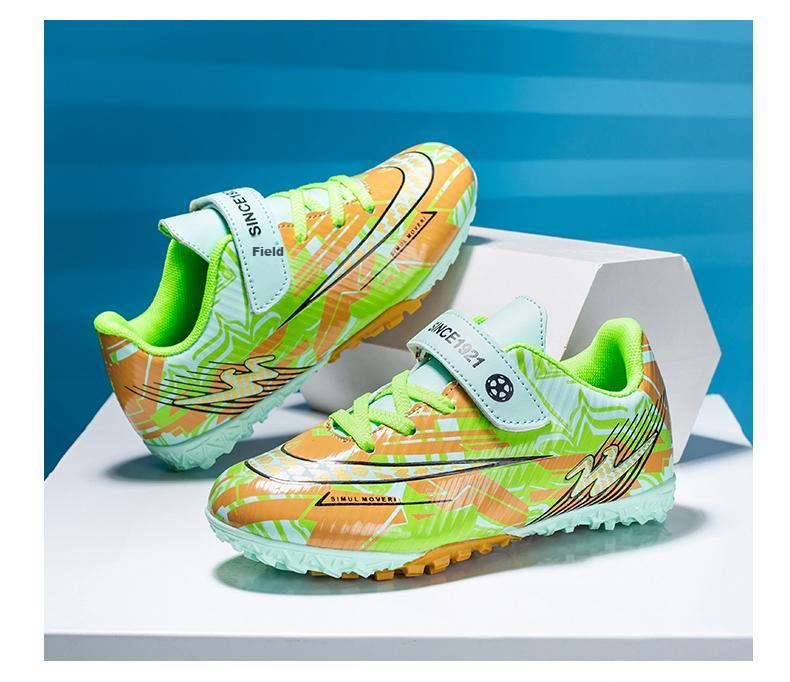 Shuangxing Children's Soccer Shoes, TF Turf Cleats, Artificial Turf, Youth And Student Specific, Lightweight, Wear-Resistant, Non-Slip Equipment, Training Shoes 22
