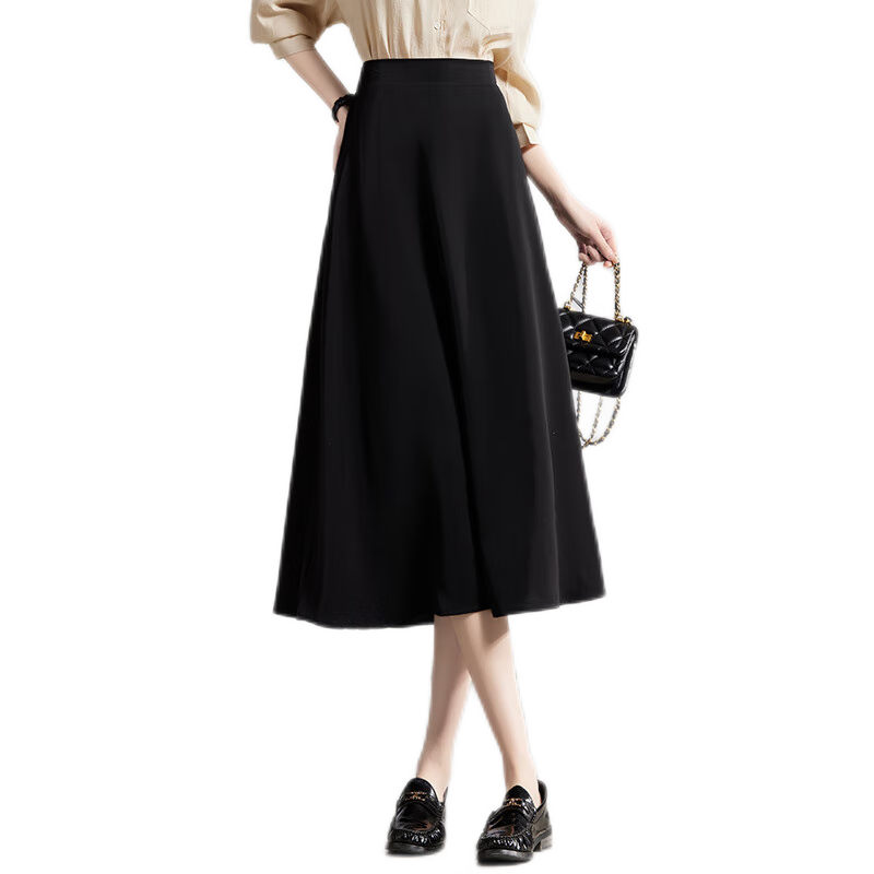 Chushen Spring And Autumn High-Waisted A-Line Skirt for Women, Slimming Professional Office Suit Skirt S143B2013