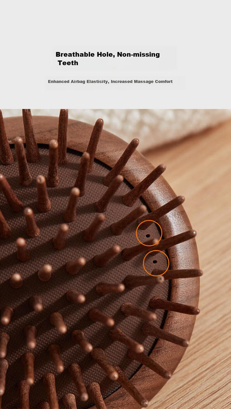 Chuxin Walnut Wood Comb, Air Cushion Comb, Massage Airbag Comb, Scalp Massage Comb, Gift Box, High-End Birthday Present, Premium Gift for Women, Wedding Gift, Mid-Autumn Festival Gift 8