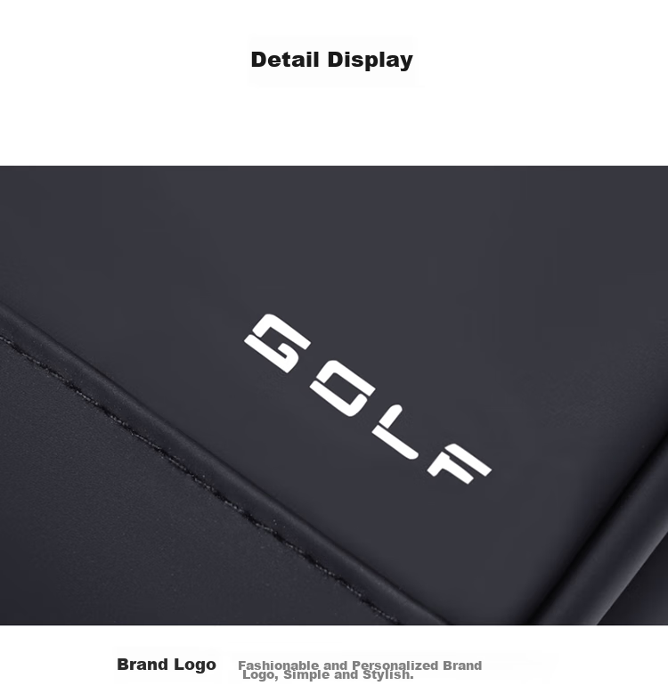 GOLF Shoulder Bag for Men, Casual Large Capacity Crossbody Bag, Multi-Compartment Phone Bag, Water-Resistant Trendy Portable Sports Hanging Bag, Versatile Fashionable Small Backpack 5I796325J Misty Black 26