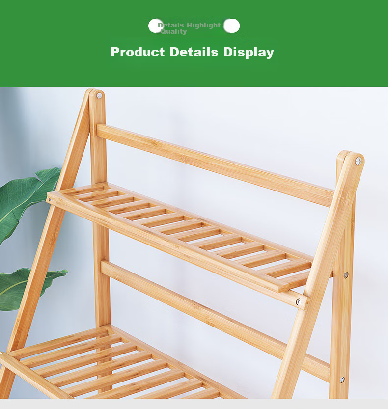 Yijia Flower Stand, Balcony Plant Rack, Multi-Layer Indoor Foldable Flower Stand, Home Simple Storage Rack, 3 Tiers 80 8