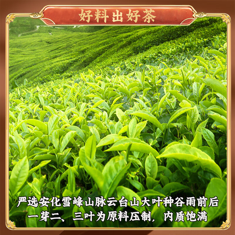 白沙溪 安化黑茶 茶叶 2022年金花茯茶砖茶湖南特产御品茯砖318g盒装