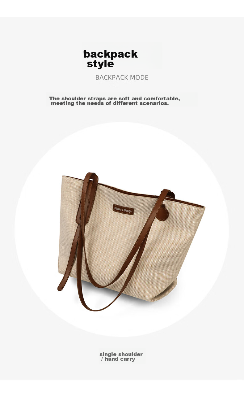 Aiqinghai Handbag, Women's Tote Bag, Shoulder Bag, Brand Large Capacity Handbag, Birthday Mother's Day Gift, Practical Present for Mom 9