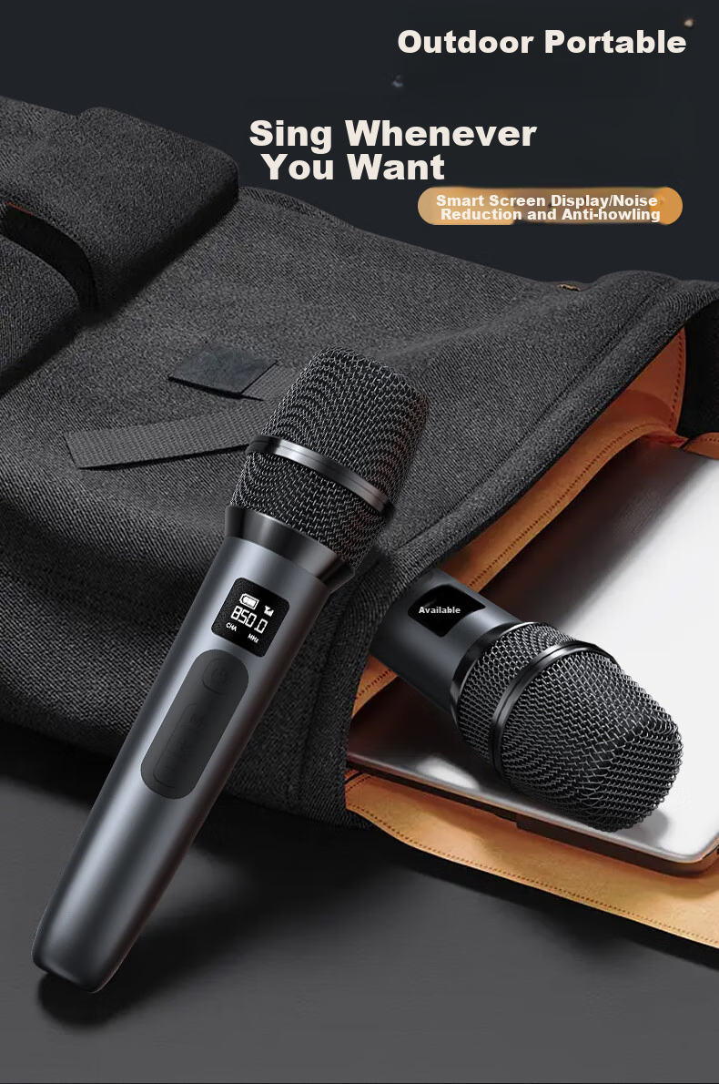 Newmine MC107 Wireless Microphone, Home KTV Singing, Hosting, Lecturing, Karaoke, Conference Speaker, Amplifier, FM Tunable, Universal Microphone, Single Mic 14