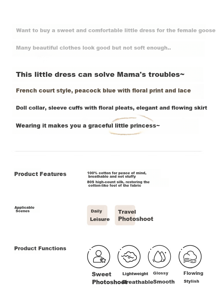 Babylove Girls' Dress, Spring And Autumn Pure Cotton Infant Outdoor Clothing, Stylish Sweet Cute Floral Print Skirt 1