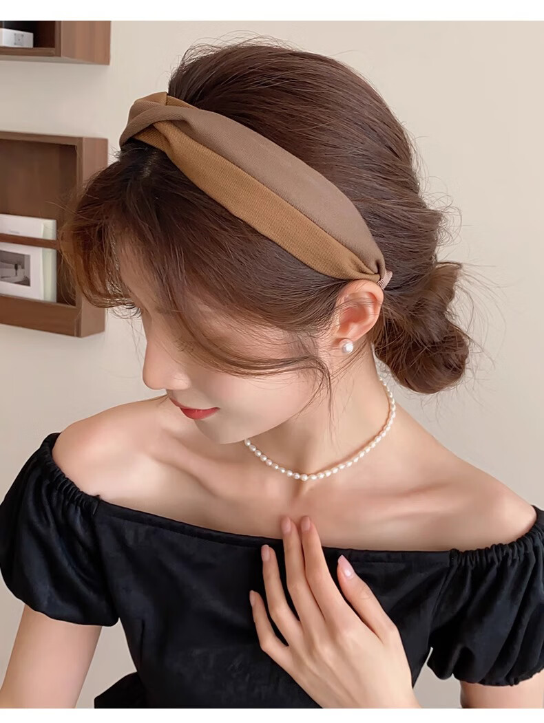 Xiangwan Headband, High Crown Hairpin for Women, Versatile Hairband for Going Out, Face-Washing Headband, Wide-Brimmed Hairpin, Hair Accessory, Gift for Wome 4