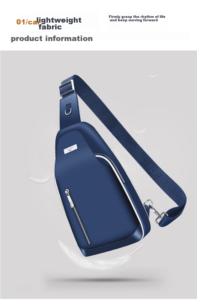 SEPTWOLVES Shoulder Bag, Men's Crossbody Bag, Chest Pack, Travel Commute Casual Oxford Cloth Trendy Messenger Bag, Travel Backpack 4