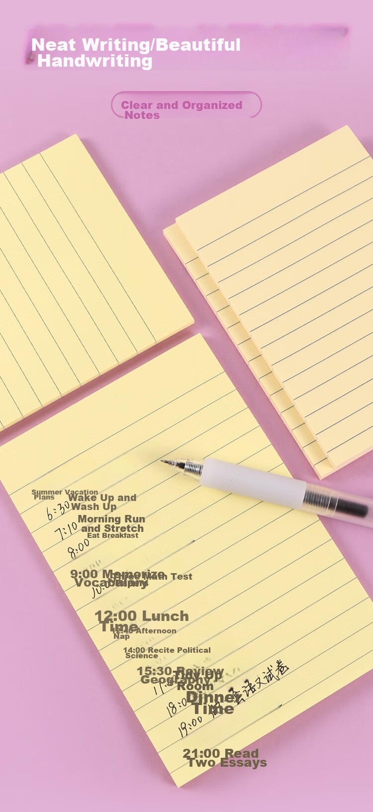 M&G Youshi Tie 3*3 Printed Self-Adhesive Sticky Notes, Horizontal Line Grid Error Correction, Blank Memo Pad, Message Stickers, 60 Pages Blank, YS-407, 1 Pack 4