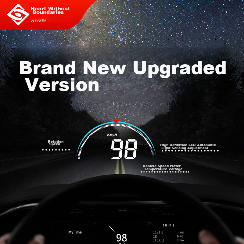 XINWUZHIJING M8 HUD Head-Up Display, Universal OBD Car Navigation System, High-Definition Projection for Driving, 2026 Model