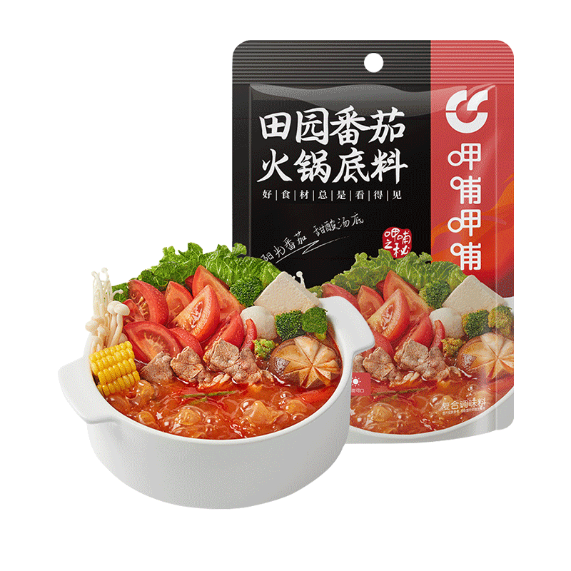 呷哺呷哺田园番茄火锅底料 麻辣烫冒菜调味料180g（新老包装随机发）