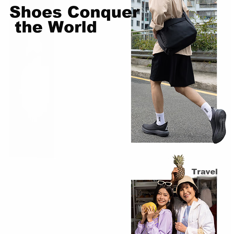 PEAK Taiji Fufeng 3.0 Men's Shoes, Walking Shoes, Comfortable Casual Shoes, Versatile Breathable Slip-On Sneakers, ET42777J 3