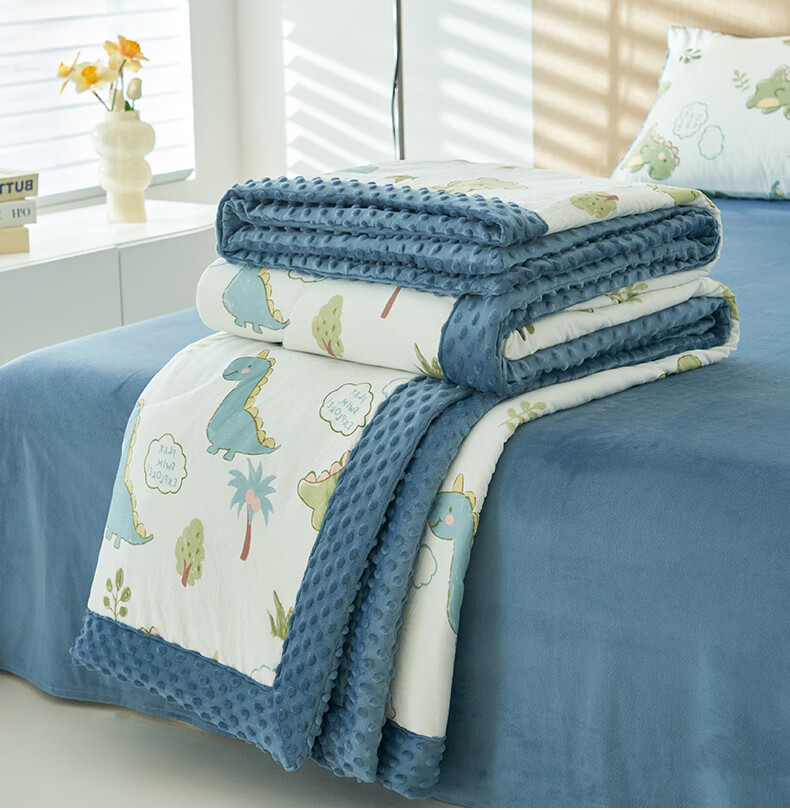 Grace Class A Fabric Doudou Fleece Summer Quilt, Single Person Summer Air Conditioning Quilt, Cooling Comforter, 150*200cm 9