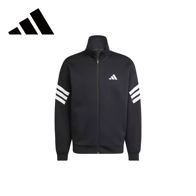 Adidas Spring Men's Sportswear, Three-Striped Versatile Stand-Collar Casual Jacket JD4885 Size L