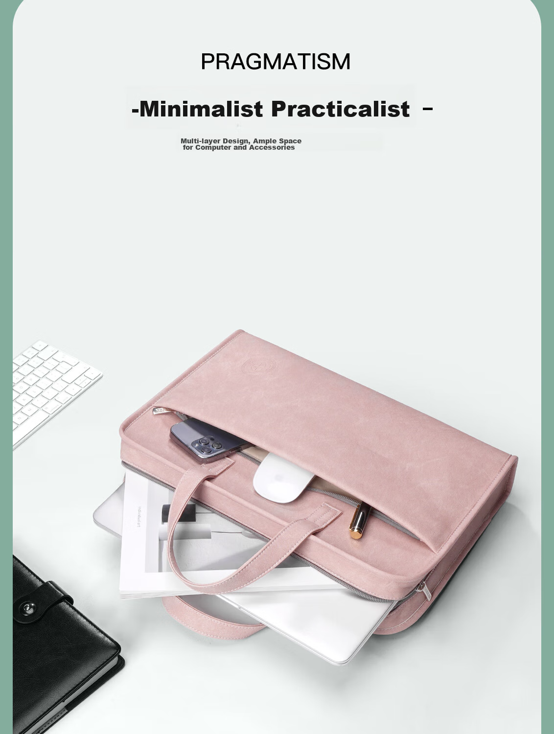 Taikesen Laptop Handbag Suitable for Apple Macbook 14-Inch, Lenovo, Huawei Briefcase, Stylish for Wome 4