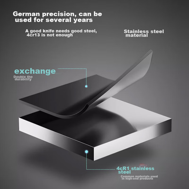 Xiaotianlai Nose Hair Trimmer Set, Men's Round Head Stainless Steel Nose Hair Removal Tool, Manual Small Scissors for Cleaning Nasal Cavity