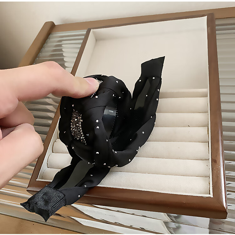 YeFeiLi Twisted Rhinestone Wave Headband Women's High-End Teeth Anti-Slip Hair Press Hair Accessories Premium Hair Clip 8