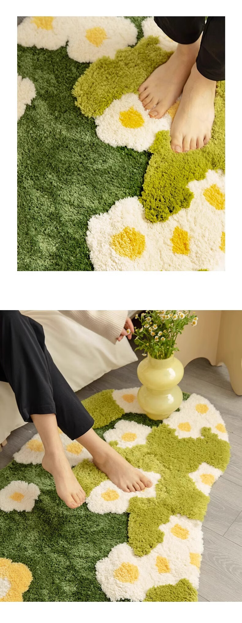 Shandian Bedroom Plush Carpet, Living Room Rug, Children's Room Winter Thickened Carpet, Non-Slip Bedside Rug 3