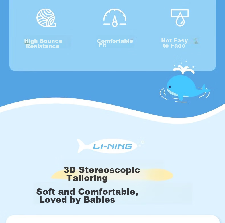 Li-Ning Children's Swimsuit One-Piece Square-Leg Swim Trunks Surfing Suit Quick-Dry Hot Spring Swimwear for Boys And Girls Aged 3-6 4