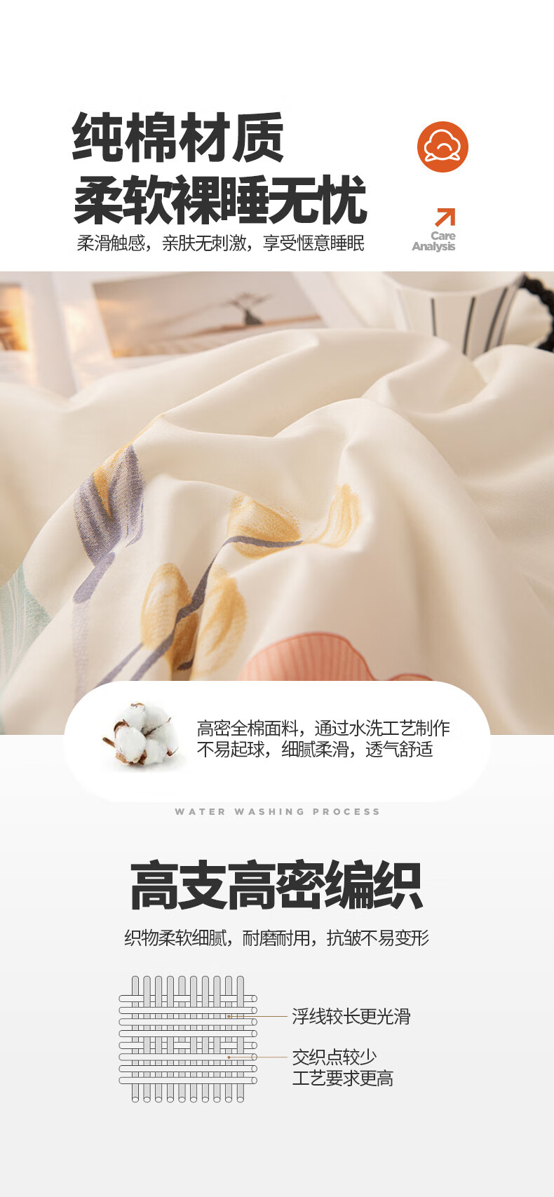 Grace A-Class 7A Antibacterial 100% Cotton Children's 4-Piece Bedding Set Quilt Cover Sheet Bed Linen for 1.5/1.8m Bed Music Festival Edition 4