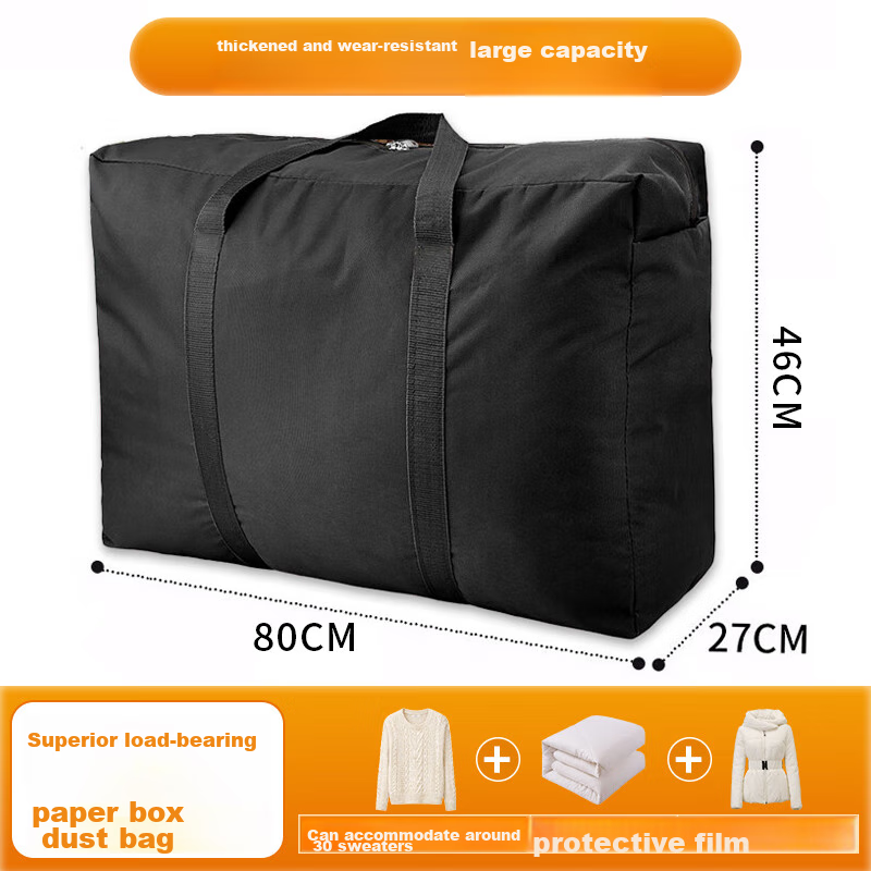 Jinghuisichuang 210D Oxford Cloth Moving Packing Bags, Luggage Bags, Large Capacity Zipper Storage Bags, 2-Pack Reinforced