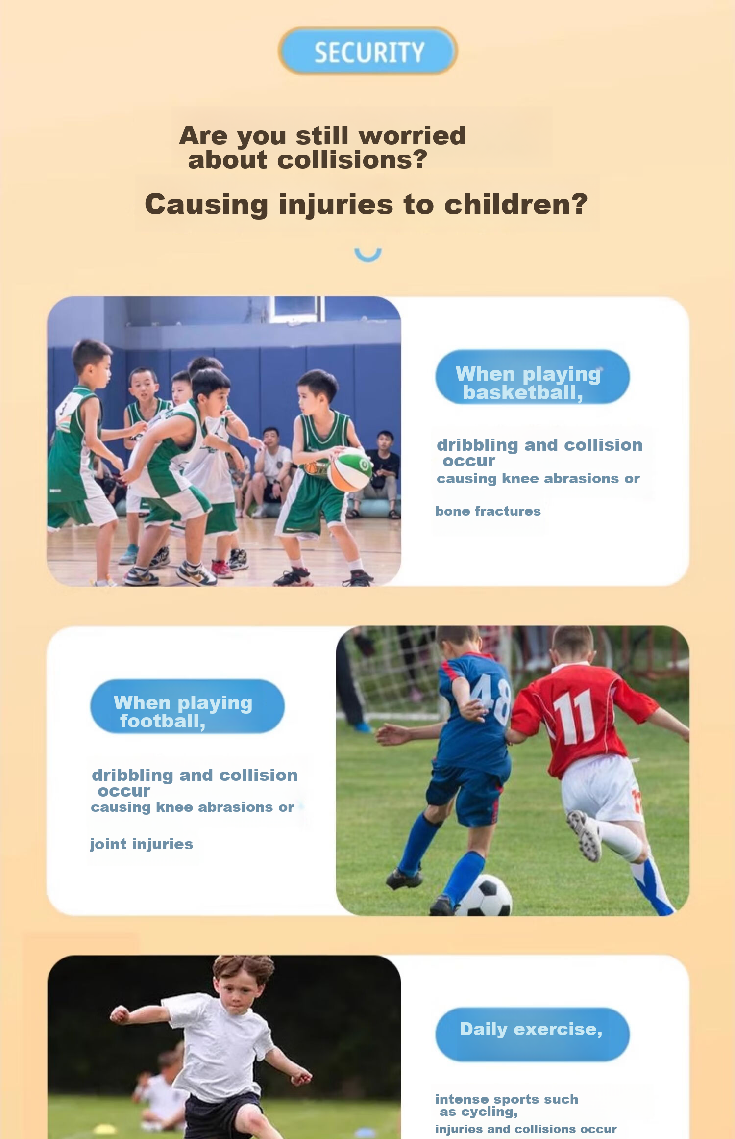 NAILEKESI N Sports Children's Knee Pads, Goalkeeper Basketball Football Honeycomb Impact Protection Gear, Training Leg Guards, Meniscus Knee Anti-Fall Protectio 4