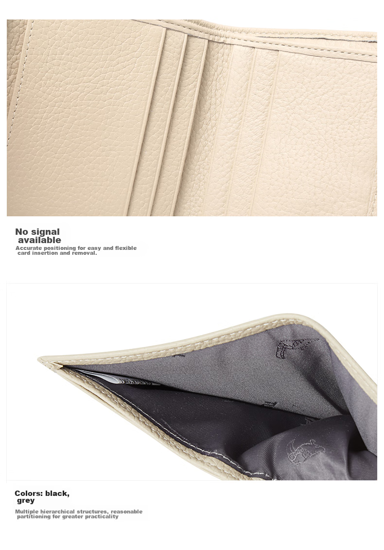 TUCANO Ladies' Wallet, Short Style, Two-Fold, Sweet And Elegant, Two-Layer Cowhide, Slim Purse, Practical, Birthday Gift for Wife on May 20 16