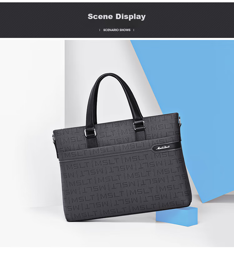 MashaLanti Men's Business Briefcase, Large Capacity Office Handheld Laptop Bag, High-End Practical Father's Day Gift 12