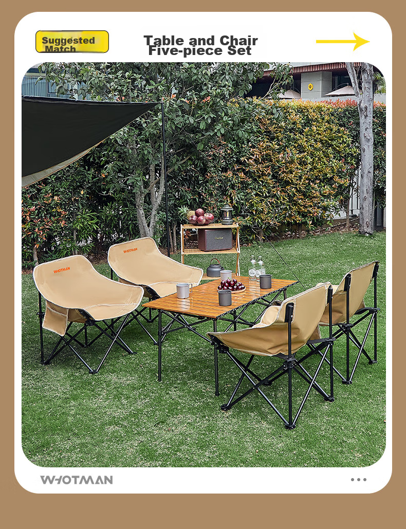 Woteman Folding Chair, Director's Chair, High Back, Quilted, Outdoor Camping, Picnic, Leisure Fishing Chair, Large G76372 18