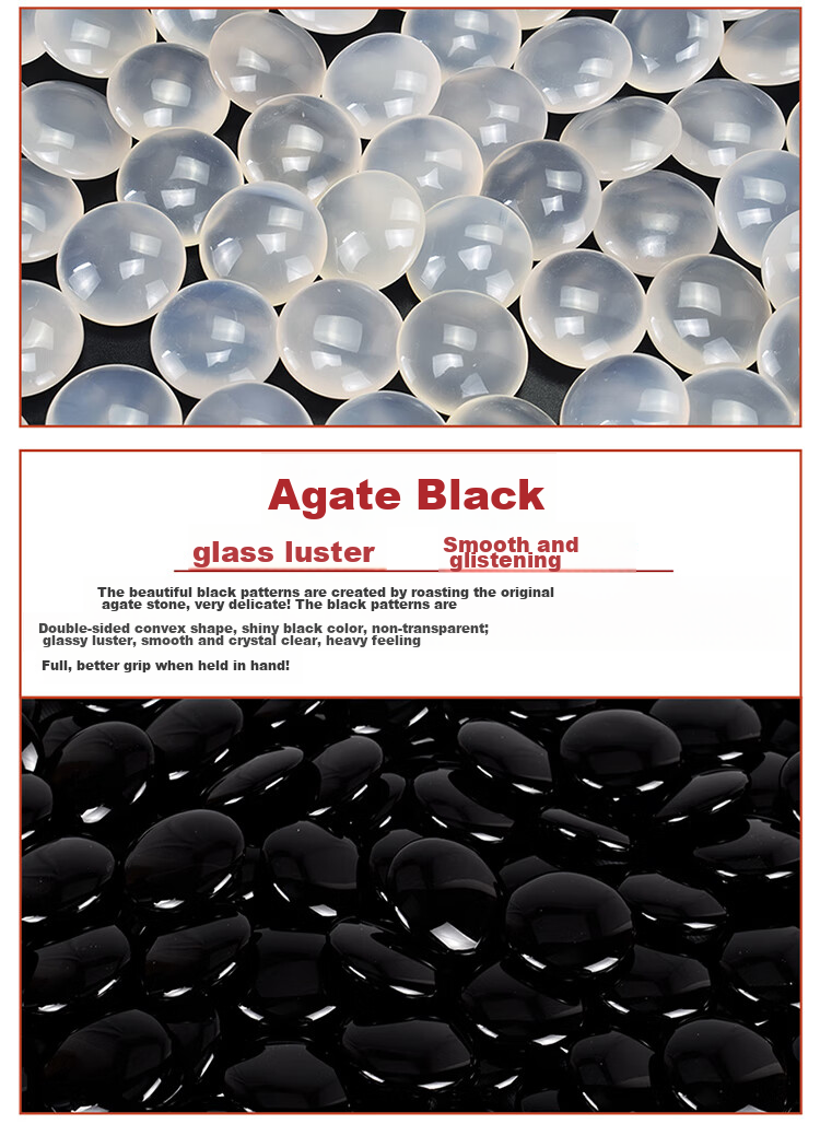 Yusheng Agate Go Board, Black And White Double-Sided Five-In Go Board, High-Quality Jade Natural Agate with PU Chess Board Set 4