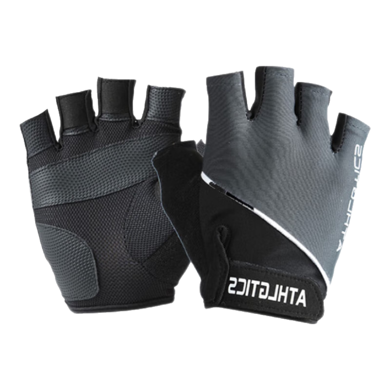 Siwangongli Cycling Gloves, Breathable Sun Protection Shock-Absorbing Fitness Outdoor Half-Finger Gloves L Gray