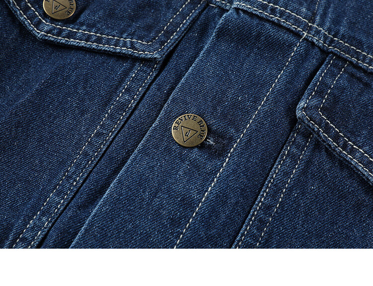 Dme Elastic Waist Denim Jacket with Small Lapel, Simple And Versatile Women's Short Denim Coat, Denim Blue, XL 13