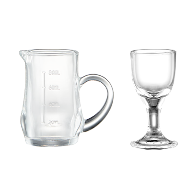 JD Original Liquor Dispenser Set, High-Stem Glass Small White Wine Cups with Waist-Shaped Design, Liquor Set, Mid-Autumn Festival Gift, 6 Decanters And 8 Glasses