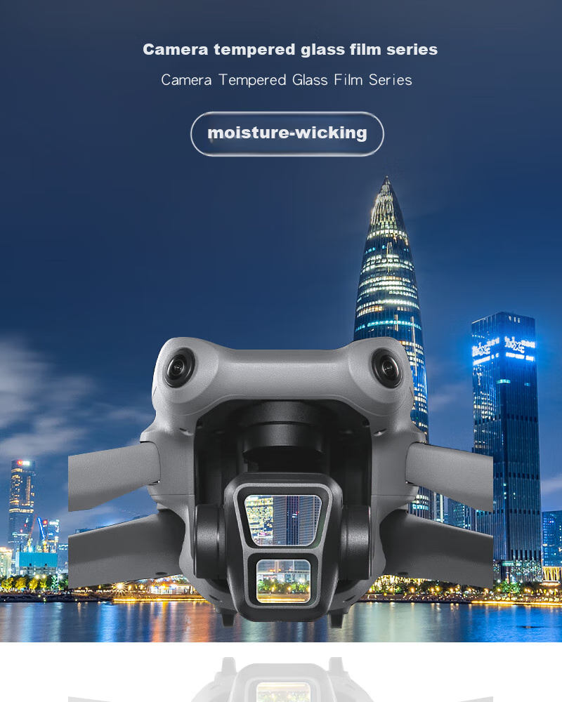 Earlymen Single Set DJI Air3 RC2 Remote Control Tempered Glass Film + DJI Air3 Lens Tempered Glass Film Three-Piece Combination Set, Tempered Glass Film Sticker 2