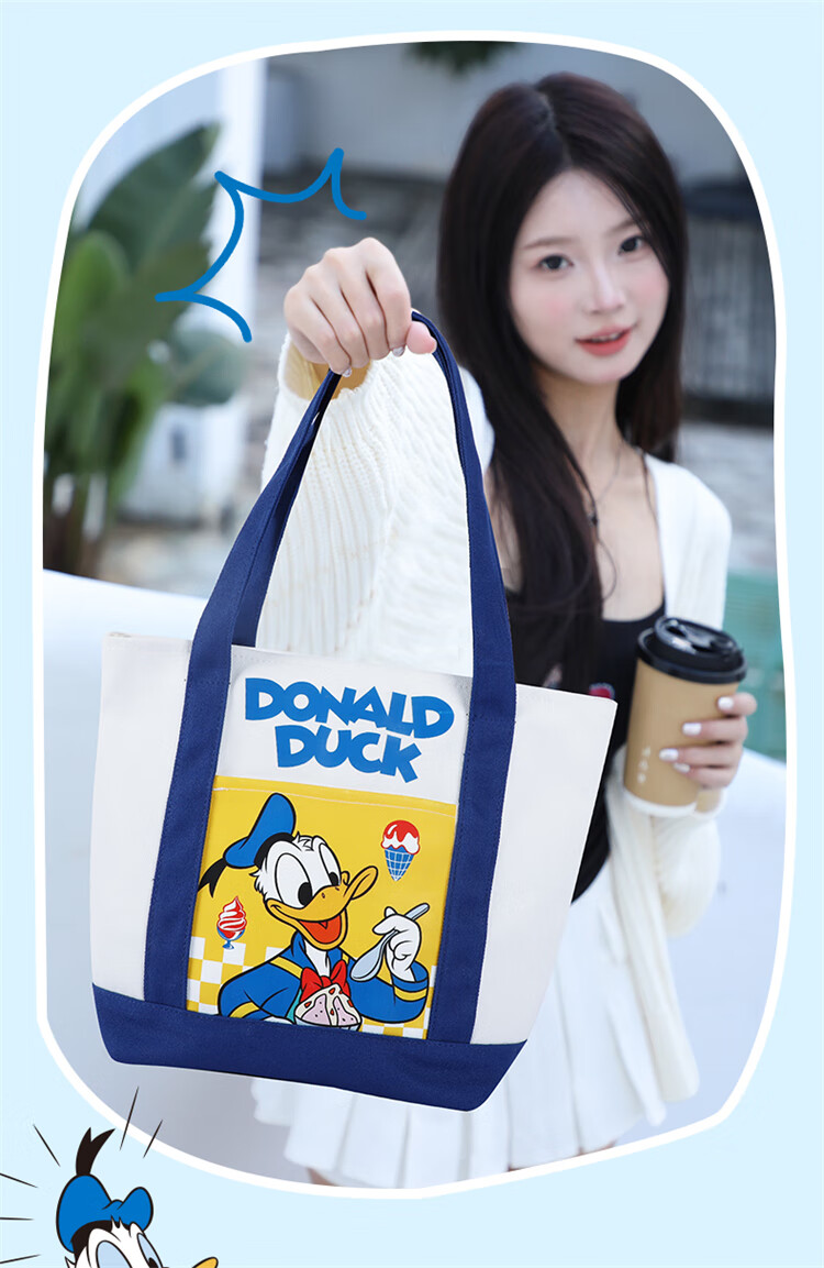 Disney Women's Mini Canvas Handbag, Cartoon Canvas Bag, Judy Blue And White Commuter Purse, Birthday Gift for Wome 25