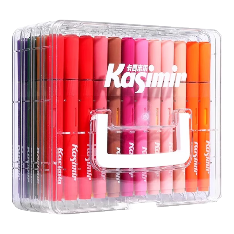 Kasimir 48-Color Direct Liquid Acrylic Markers, Soft Tip, for Elementary School Students, Art Students, Layering Painting Brushes, Watercolor Pens, Gift for Girls' Birthday, Instant Camera Graffiti Pens