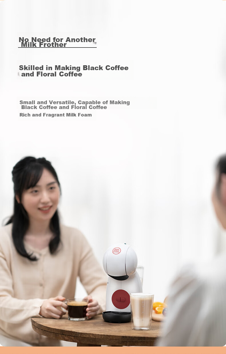 DOLCE GUSTO, Nestle, Semi-Automatic Portable Capsule Coffee Machine, Piccolo XS White, Home And Office Entry-Level Model 4