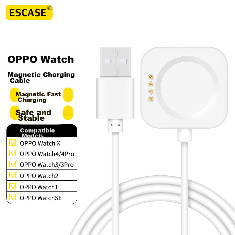 ESCASE Compatible with OPPO Watch Charger, Universal X3/X2/4/4pro/3/3pro/2/1/SE Charging Cable, Magnetic Wireless Fast Charging Dock
