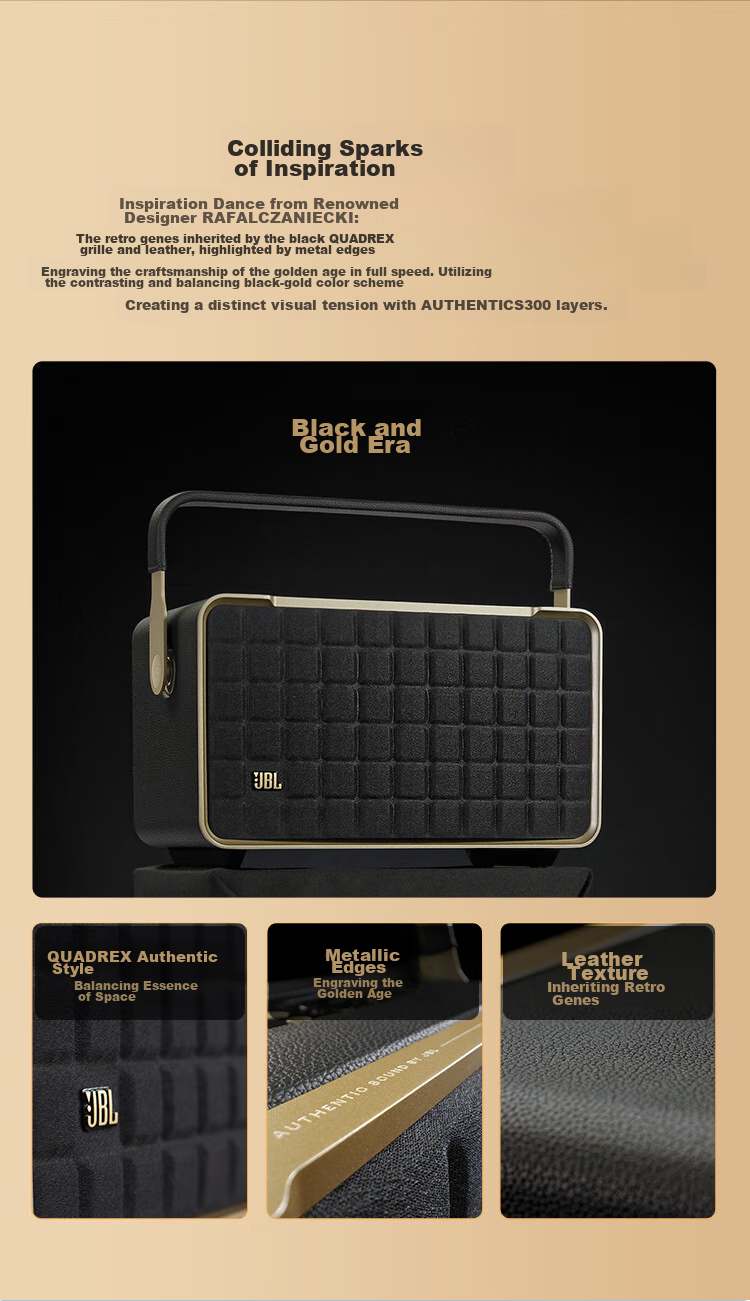 JBL A300 Platinum Edition WiFi Bluetooth Speaker, High-End Outdoor Portable Home Computer HIFI Desktop Speaker, Birthday Gift for Men And Wome 3