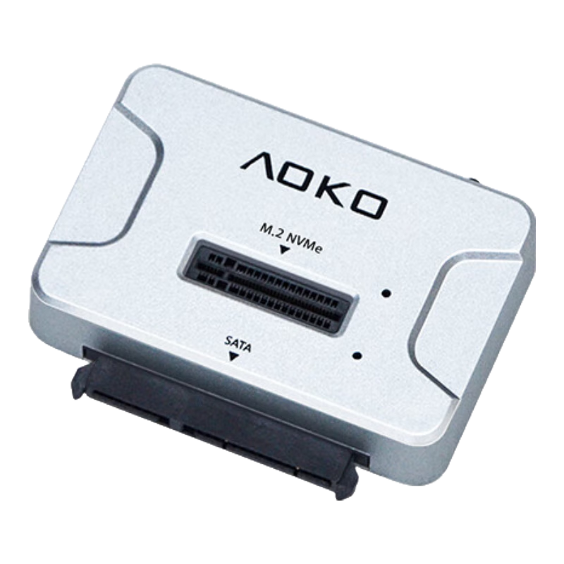 AOKO M.2 NVMe/SATA Dual-Bay Hot-Swappable Hard Drive Enclosure Base, 2.5/3.5-Inch Mechanical And Solid-State Drive External Enclosure, SSD Adapter USB Read Drive, AE28SL