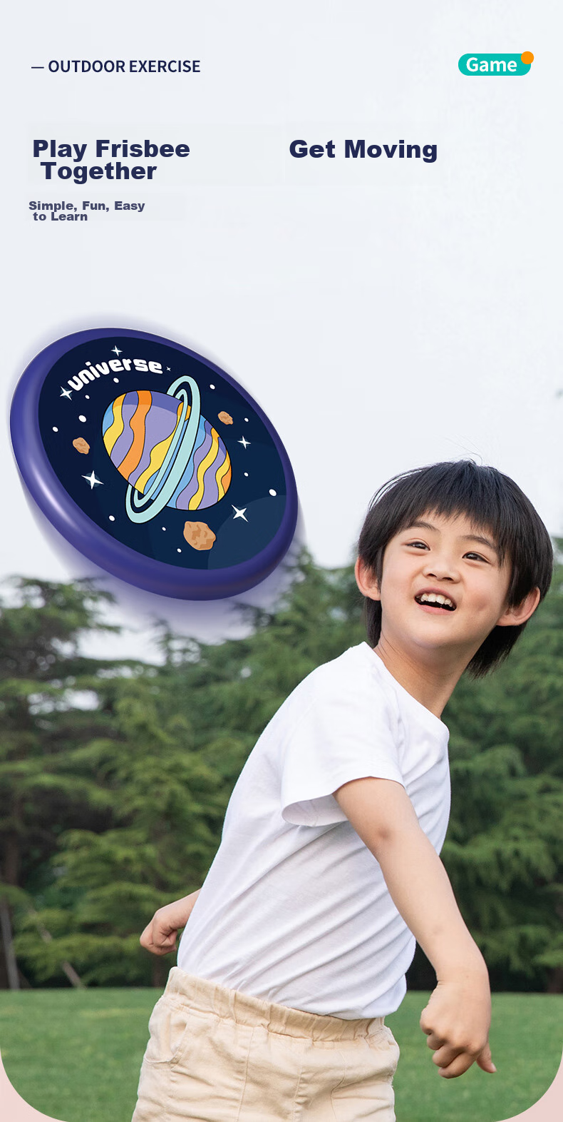 Babamama Flying Disc, Children's Frisbee, Outdoor Long-Distance Boomerang, Soft Frisbee, Return Throw Competition, Boys Girls Outdoor Toys 3