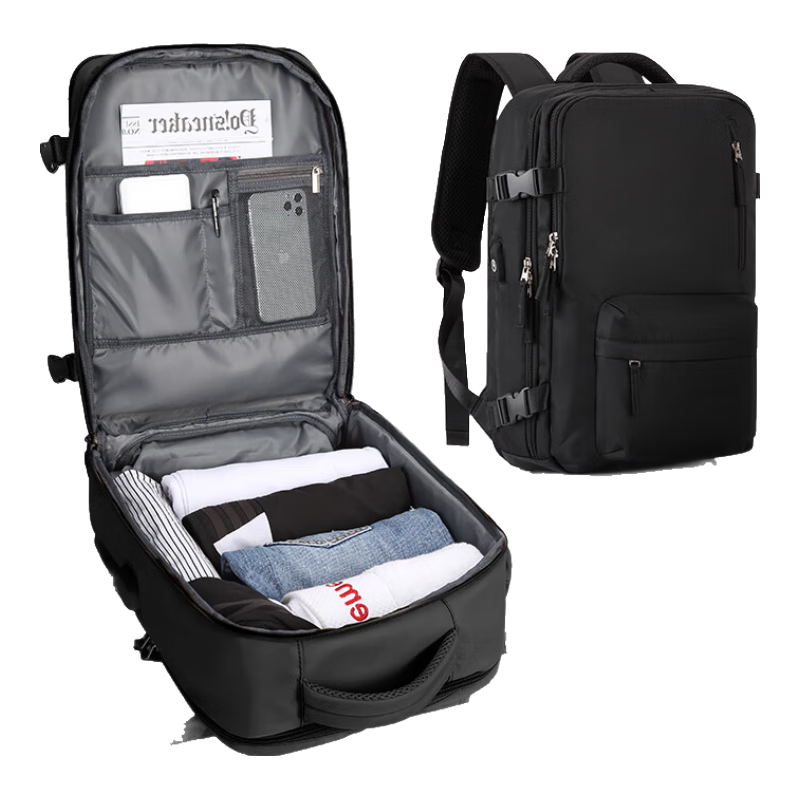 Landcase Backpack Travel Bag Large Capacity Shoulder Bag for Women And Men, Short-Trip Travel Bag Multifunctional Laptop Bag 5162 Black Small Size