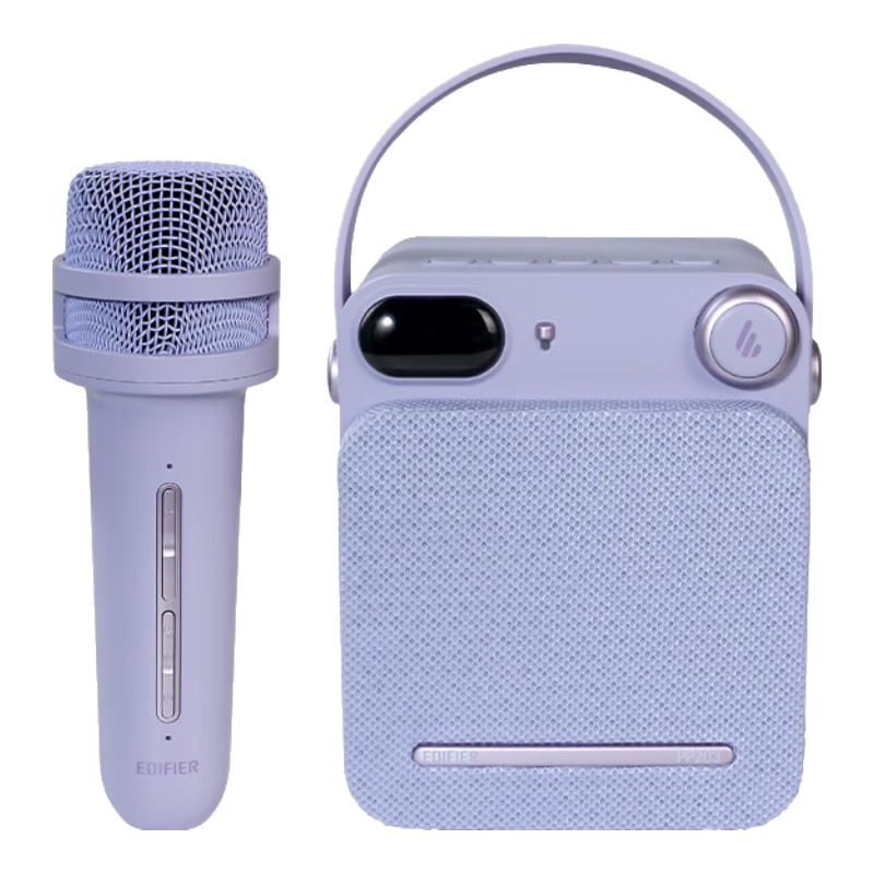EDIFIER PP203 Mini Karaoke Speaker, Portable Bluetooth Speaker, Outdoor Speaker, Supermarket Shopping Guide, Light Purple, Graduation Gift