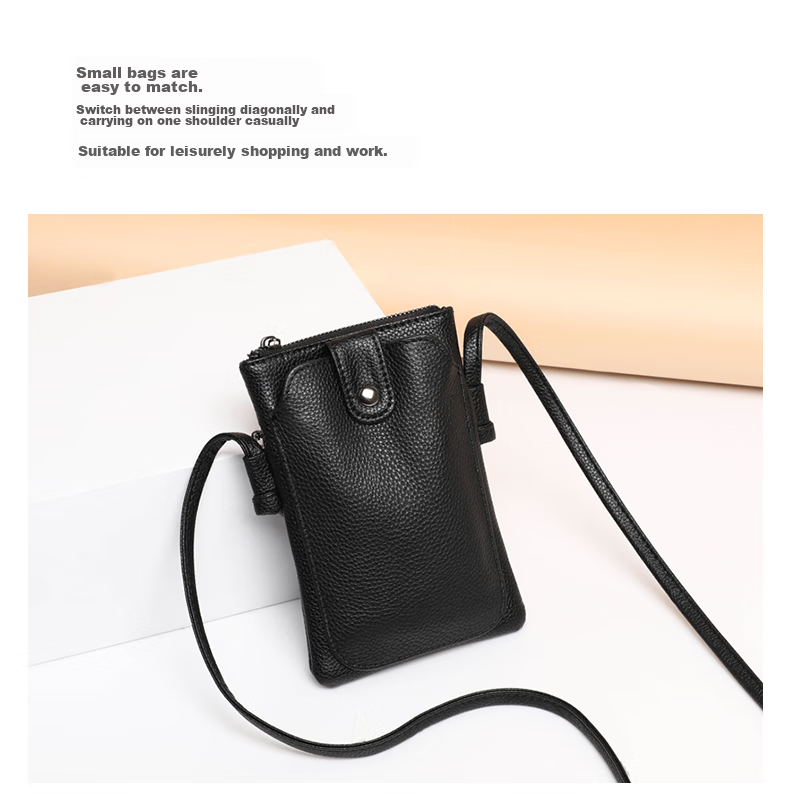 Viney Leather Handbag, Women's Bag, Niche Phone Purse, Stylish Shoulder Crossbody Bag, Practical Birthday And Mother's Day Gift for Mom 9